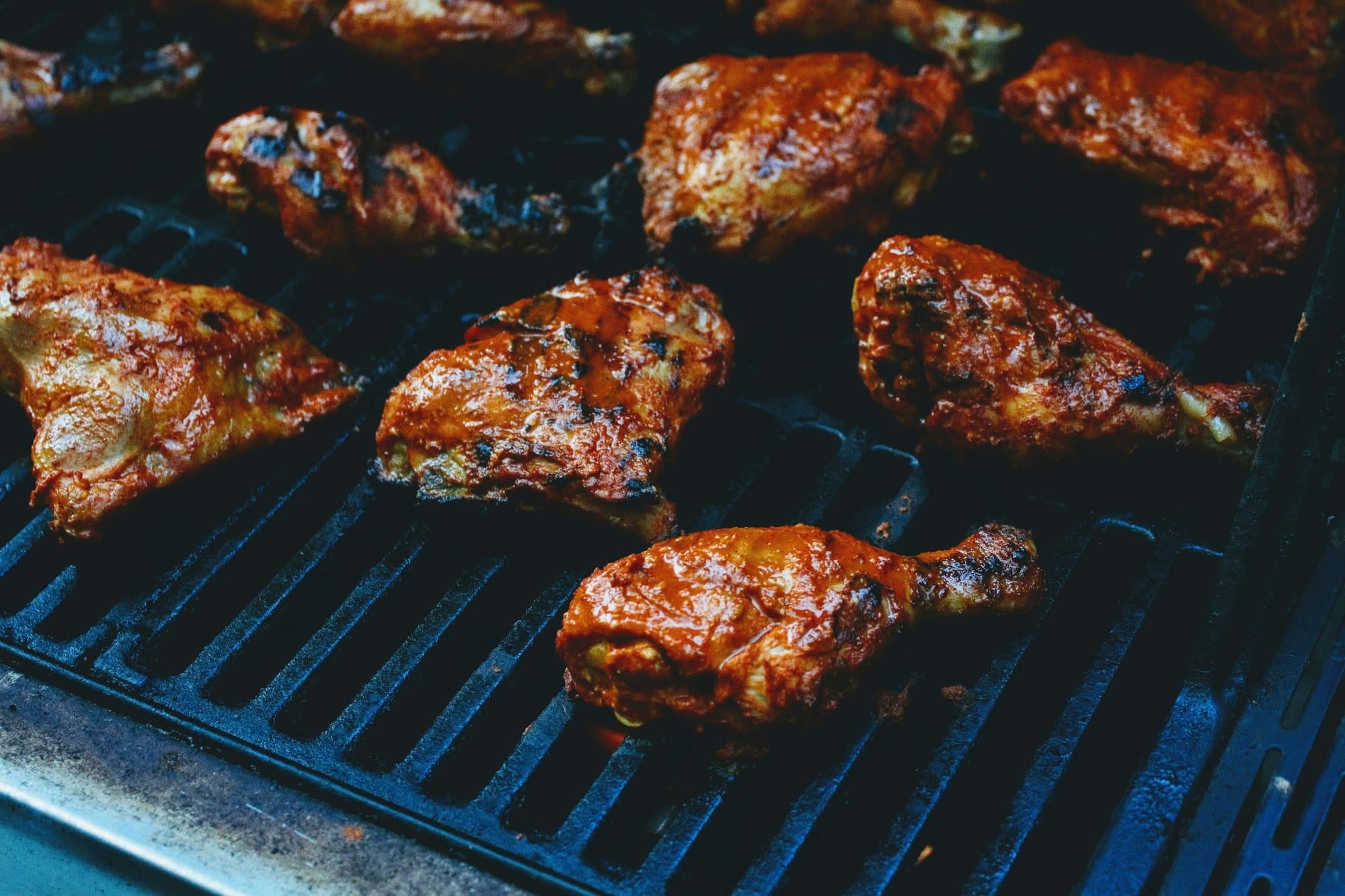 Chicken over the charcoal grill